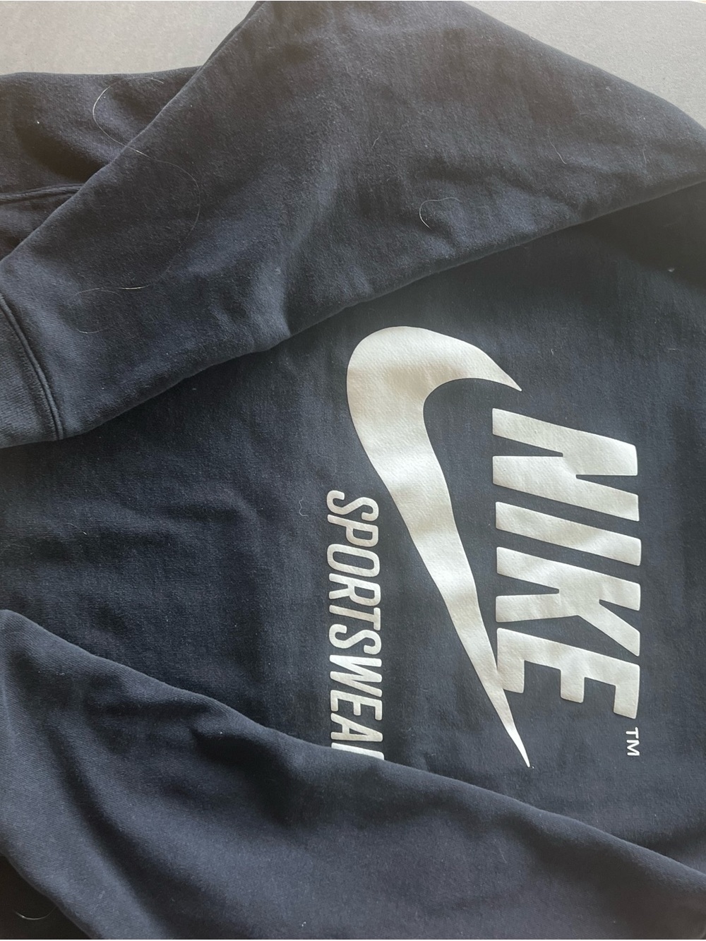 Nike Black Crewneck Sweatshirt with White Swoosh Logo